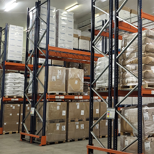 Stockage sur rack ambiant carré